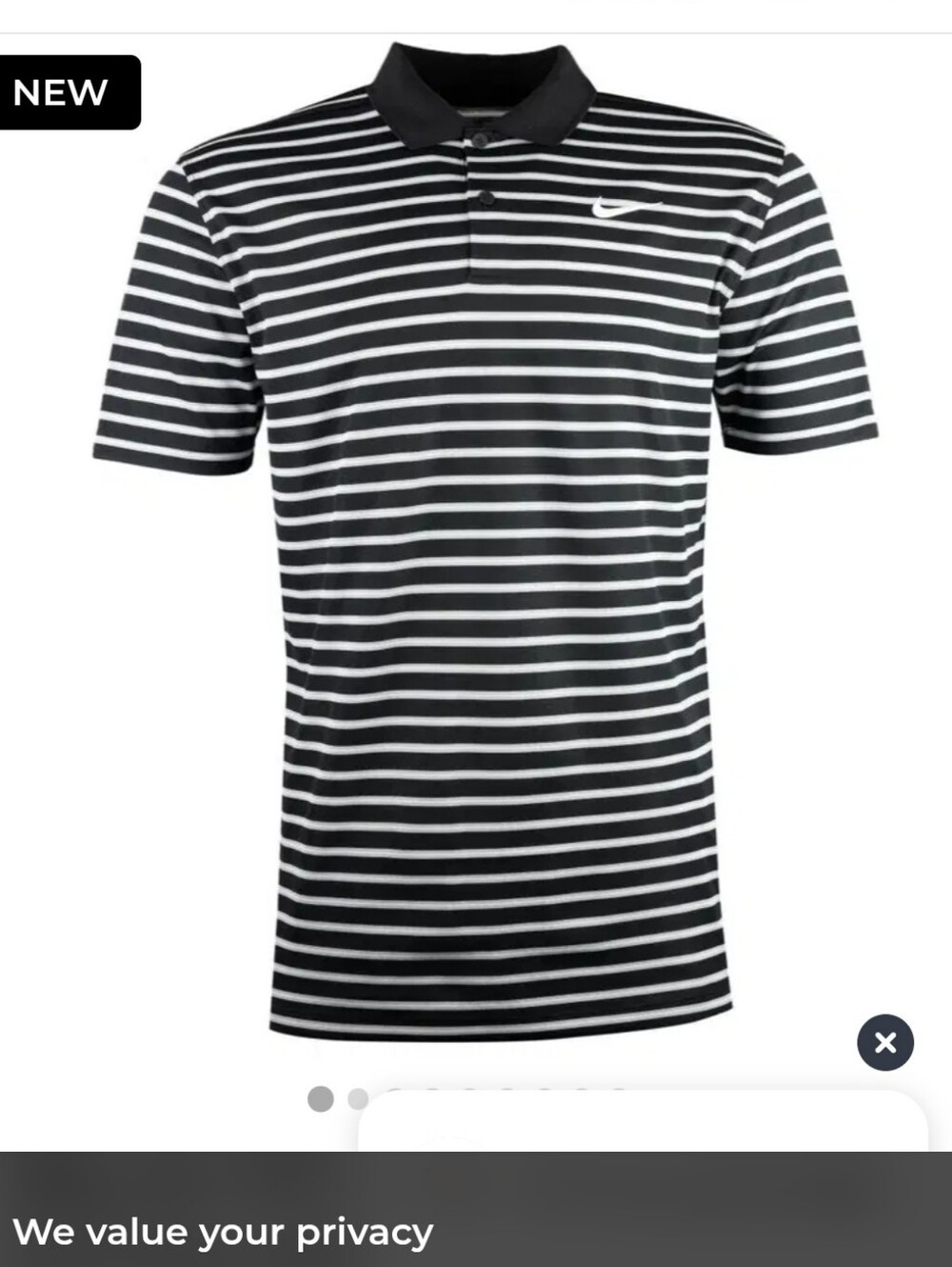 Nike Dri-FIT Mens Victory Stripe Golf Polo Shirt Large Like New